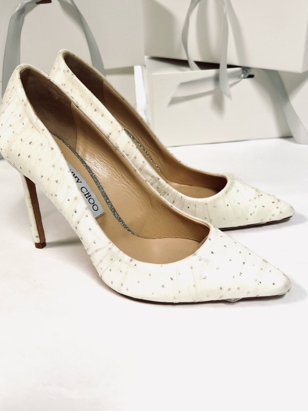 Jimmy Choo Romy 100 glitter polka dots pumps - Picture 16 of 16